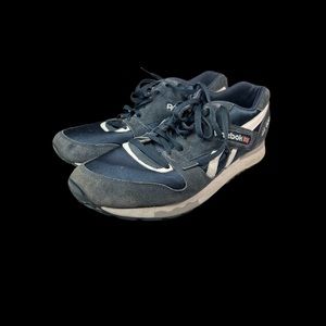 Reebok GL6000 Navy White Grey Suede Classic Size 12